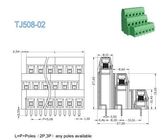 300V 10A Euro type série de levage de vis de circuit imprimé bloc terminal 5,08 mm en laiton