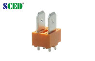 composants électriques terminaux de carte PCB du terminal en laiton PA66 de la carte PCB 30A oranges